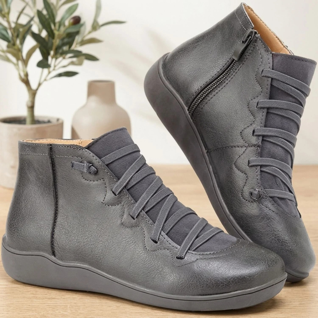 Adelheid | Damen Orthopädische Stiefeletten mit Reißverschluss