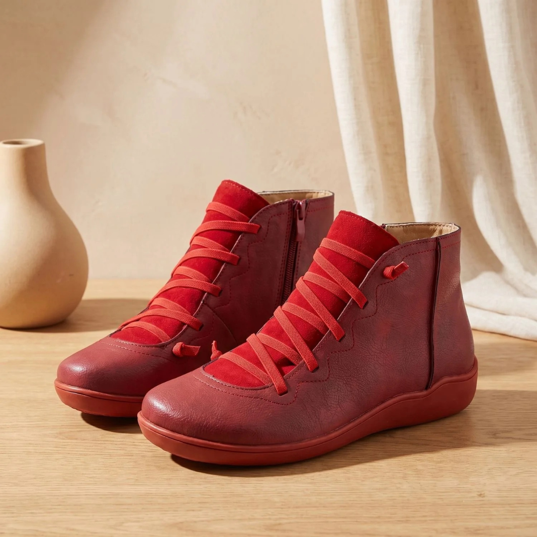Adelheid | Damen Orthopädische Stiefeletten mit Reißverschluss