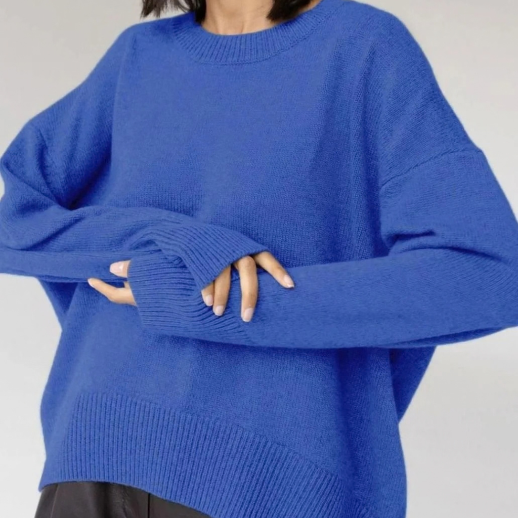 Adelina | Damen Strickpullover mit Oversize Design und Langarm