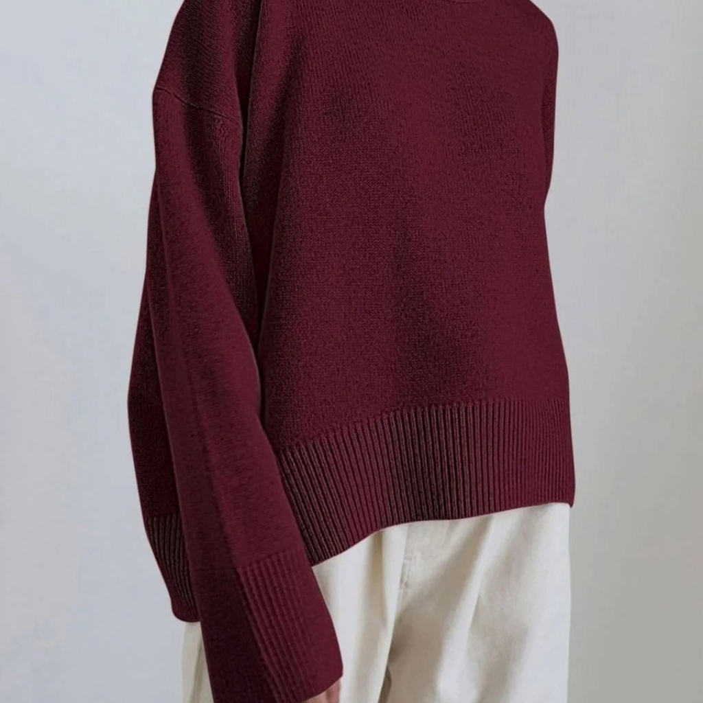 Adelina | Damen Strickpullover mit Oversize Design und Langarm