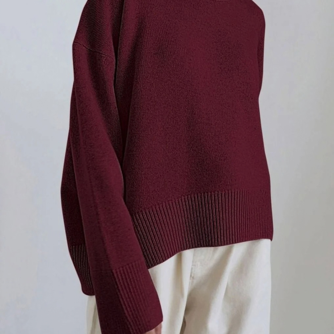 Adelina | Damen Strickpullover mit Oversize Design und Langarm