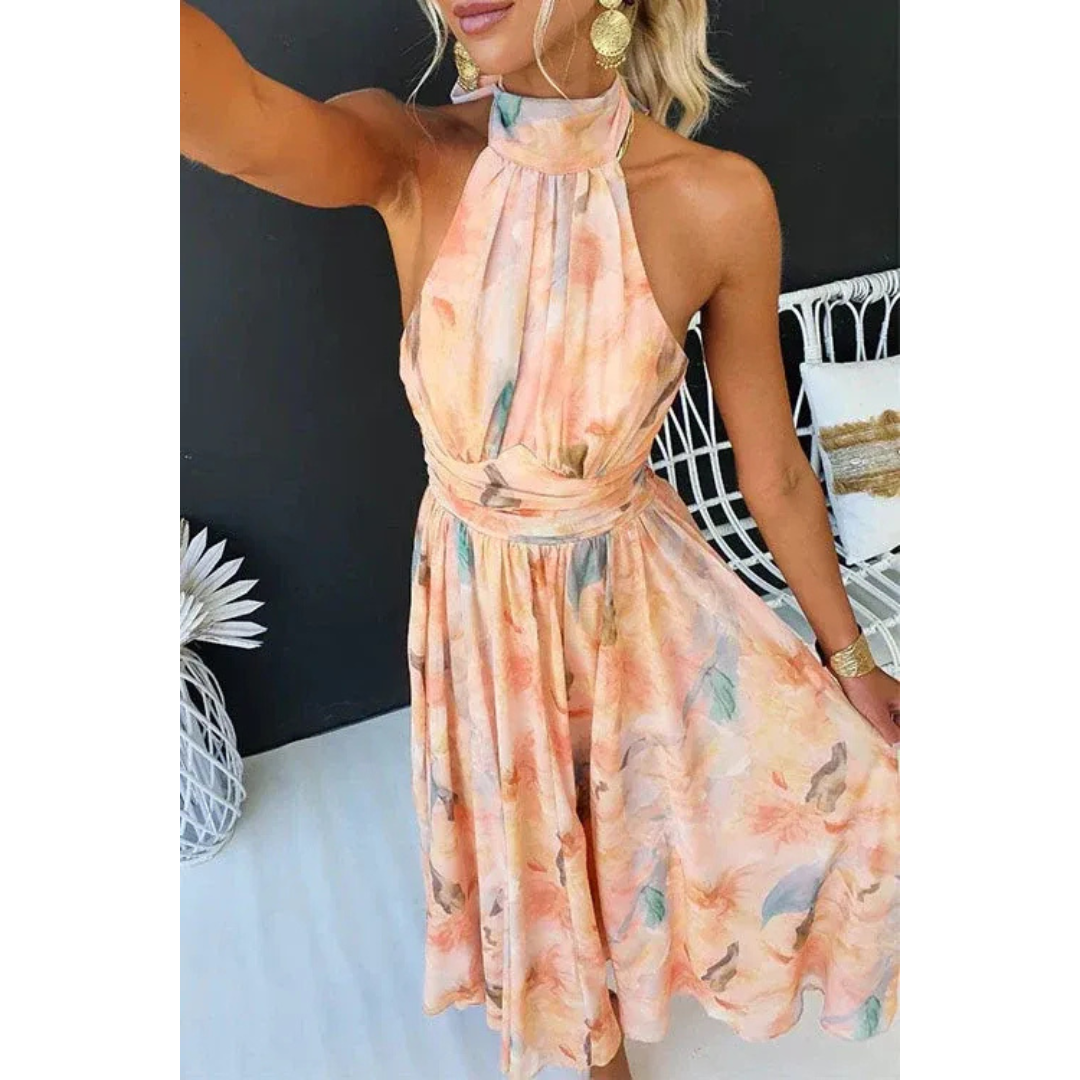 Adelina | Damen Abendkleid mit Blumen Design