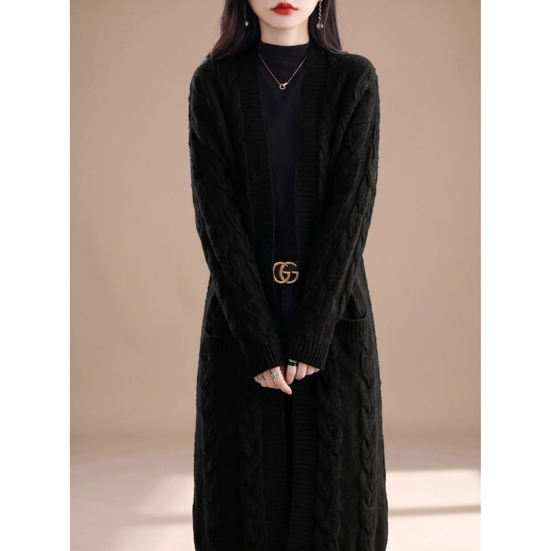 Amelie | Damen Strickjacke mit offener Front und Streifen Design