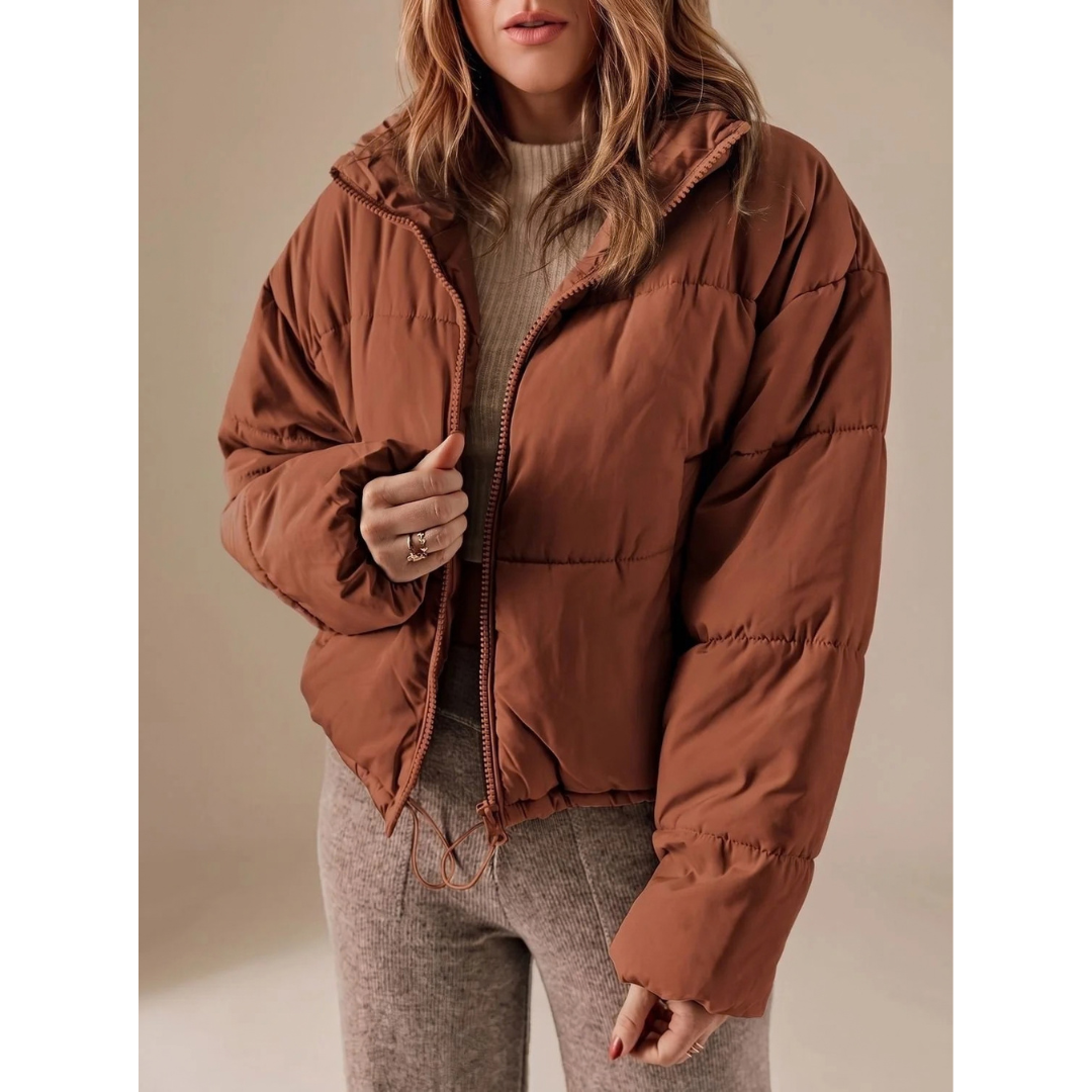 Andrea | Damen Winterjacke mit Oversize Design und Reißverschluss