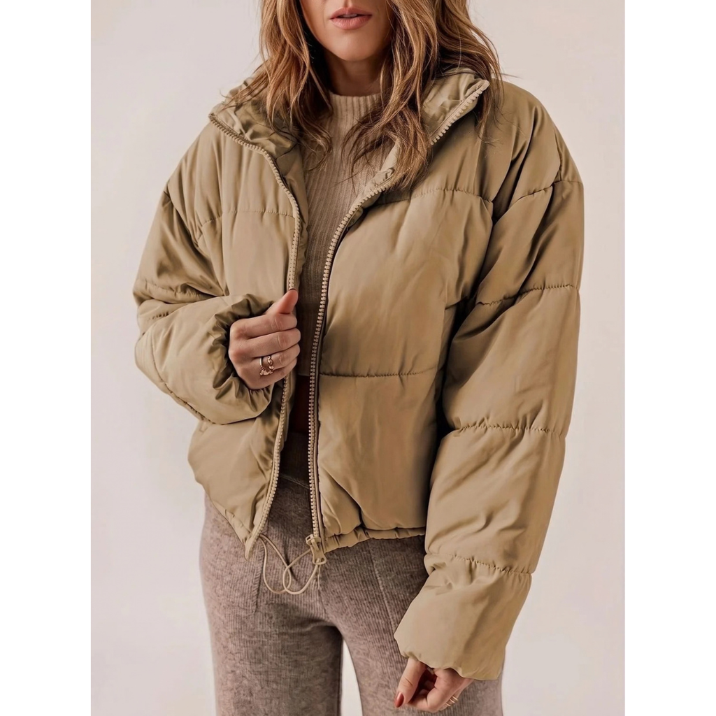 Andrea | Damen Winterjacke mit Oversize Design und Reißverschluss