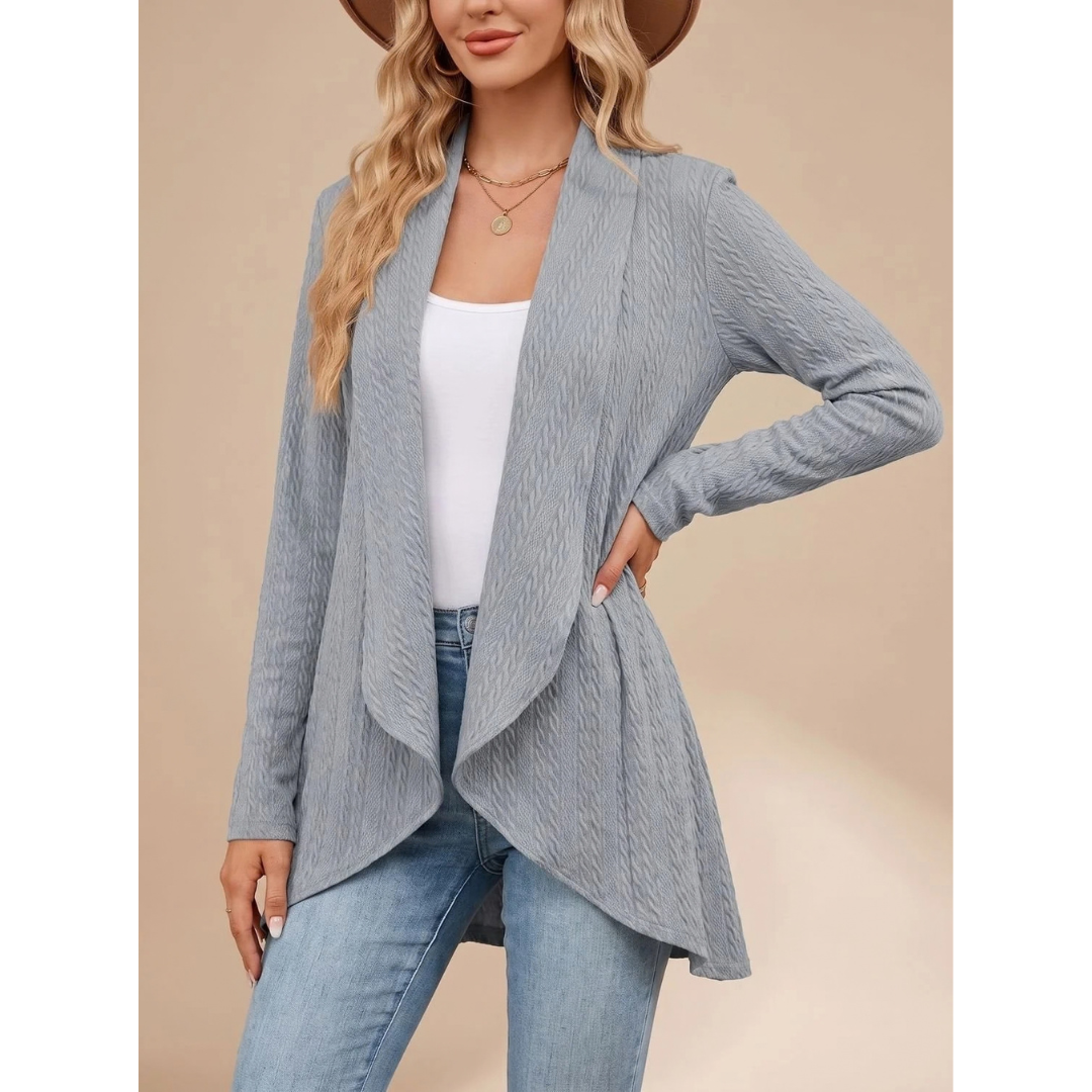 Anneliese | Damen Strickjacke mit offener Front und Langarm