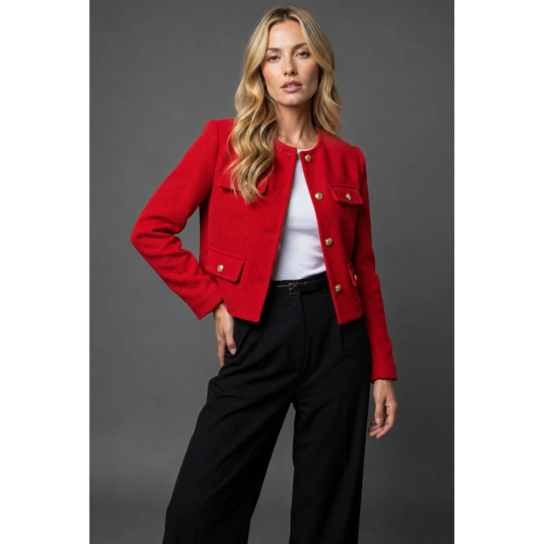 Ariella | Damen Blazer mit Taschen und Knöpfen
