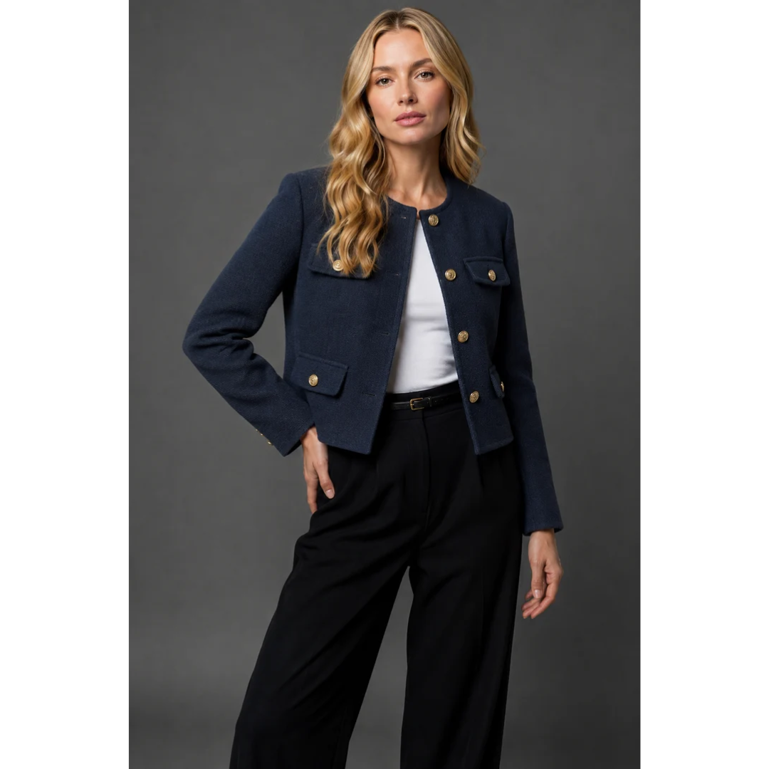 Ariella | Damen Blazer mit Taschen und Knöpfen