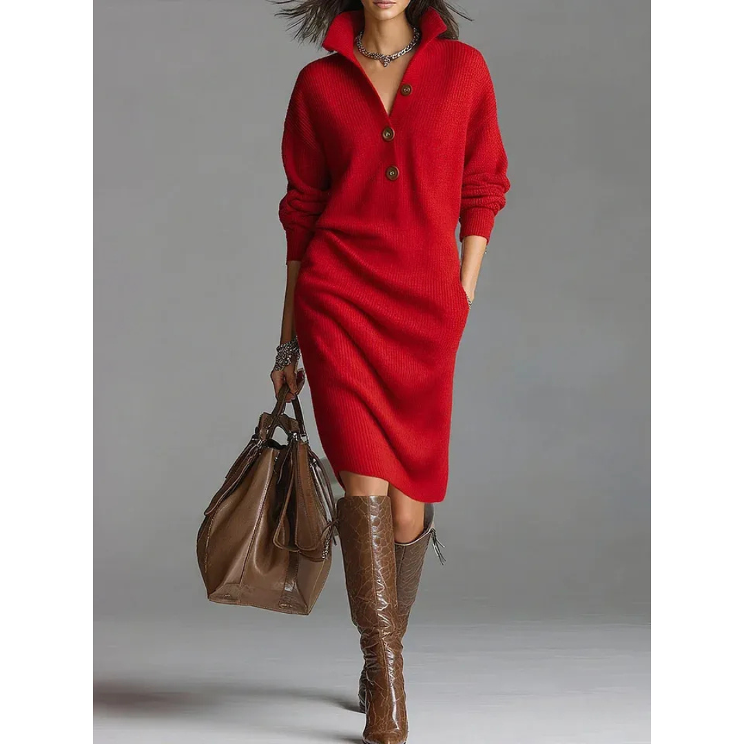 Aurelia | Damen Winterkleid mit langem Arm