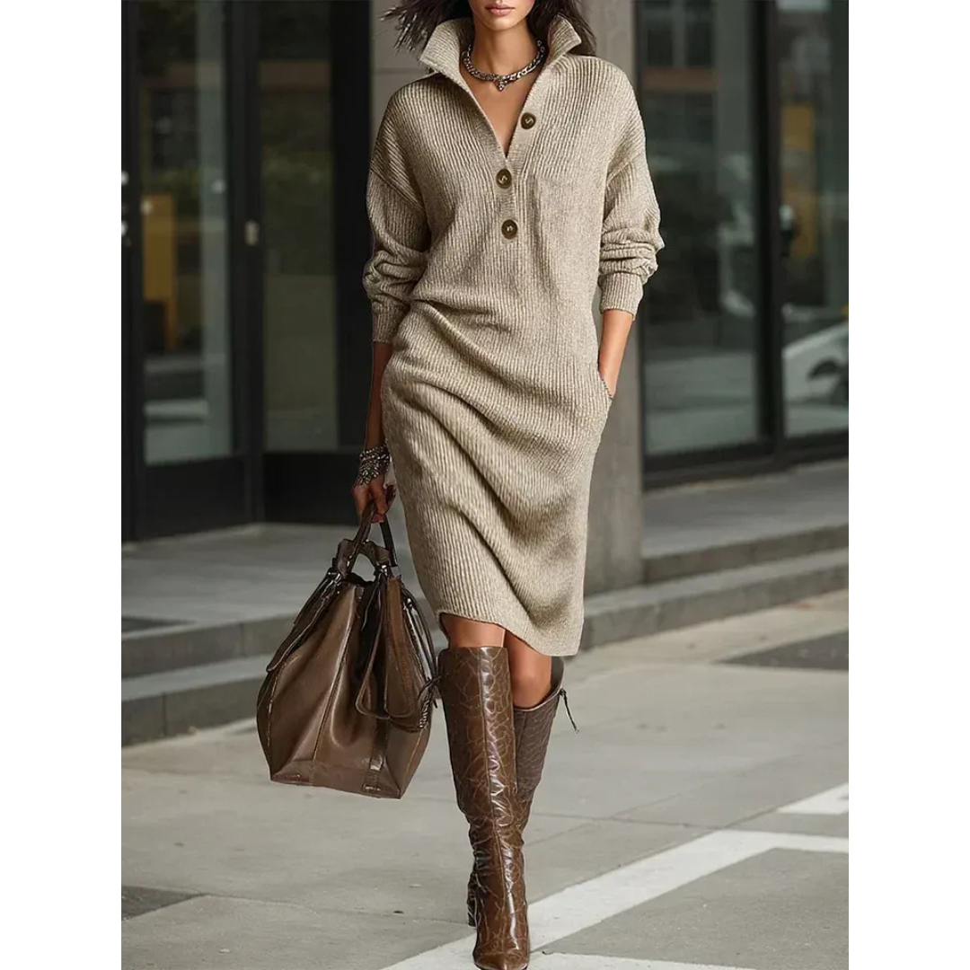 Aurelia | Damen Winterkleid mit langem Arm