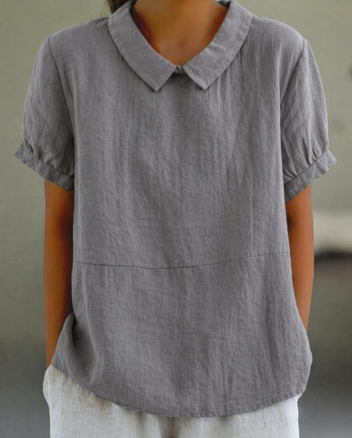 Bluse mit klassischem Kragen – Klare Linien für Damen im Alltag