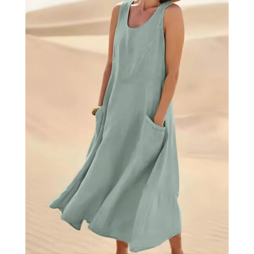 Clara | Damen Sommerkleid Midi Für Strand
