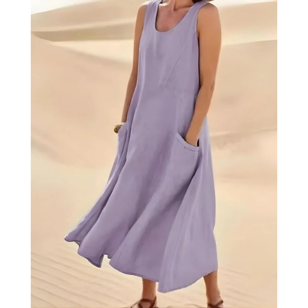 Clara | Damen Sommerkleid Midi Für Strand