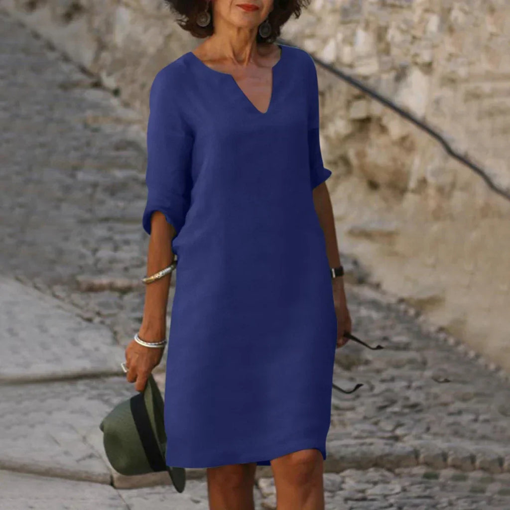 Damen Festliches Sommerkleid mit V-Ausschnitt | Mini Kleid