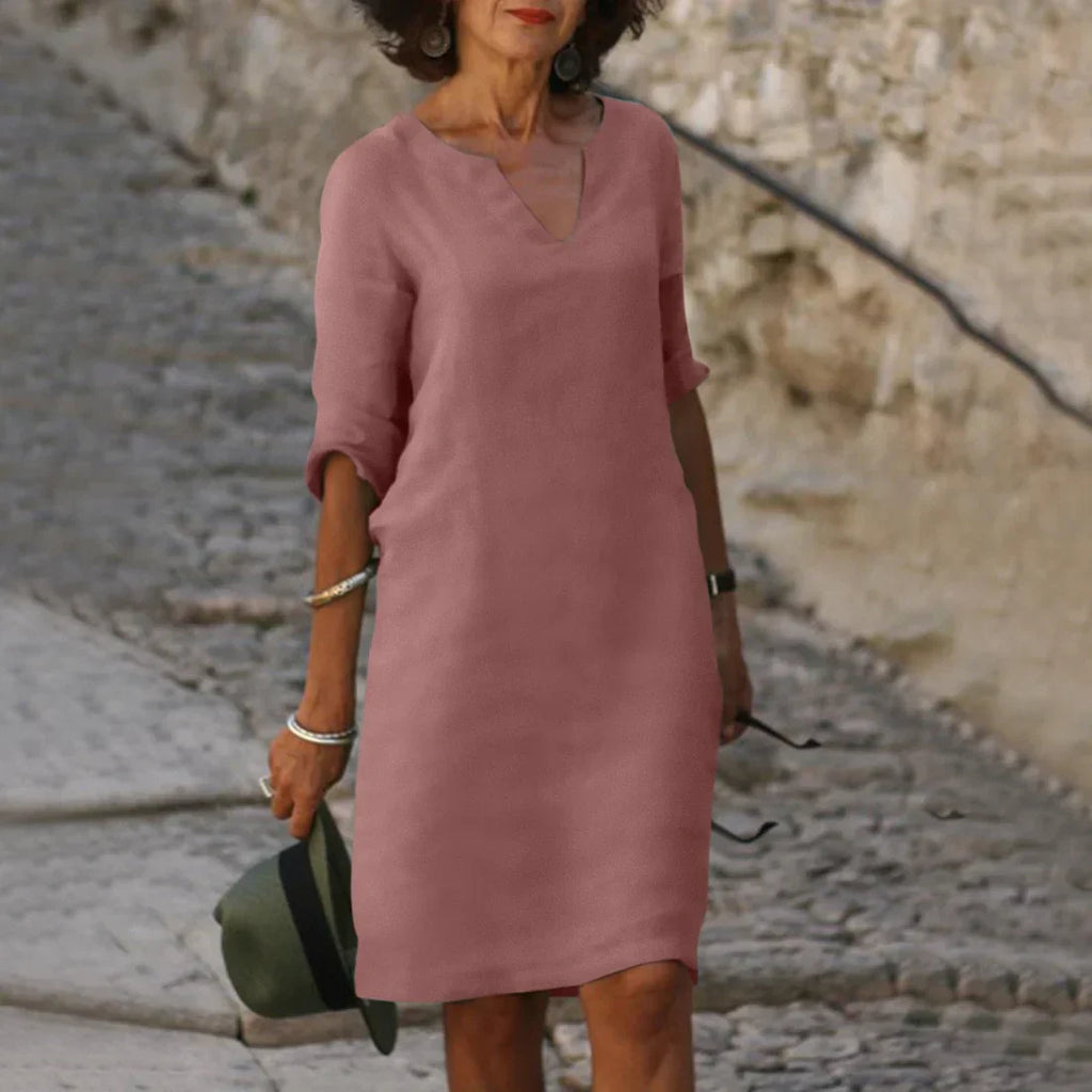 Damen Festliches Sommerkleid mit V-Ausschnitt | Mini Kleid
