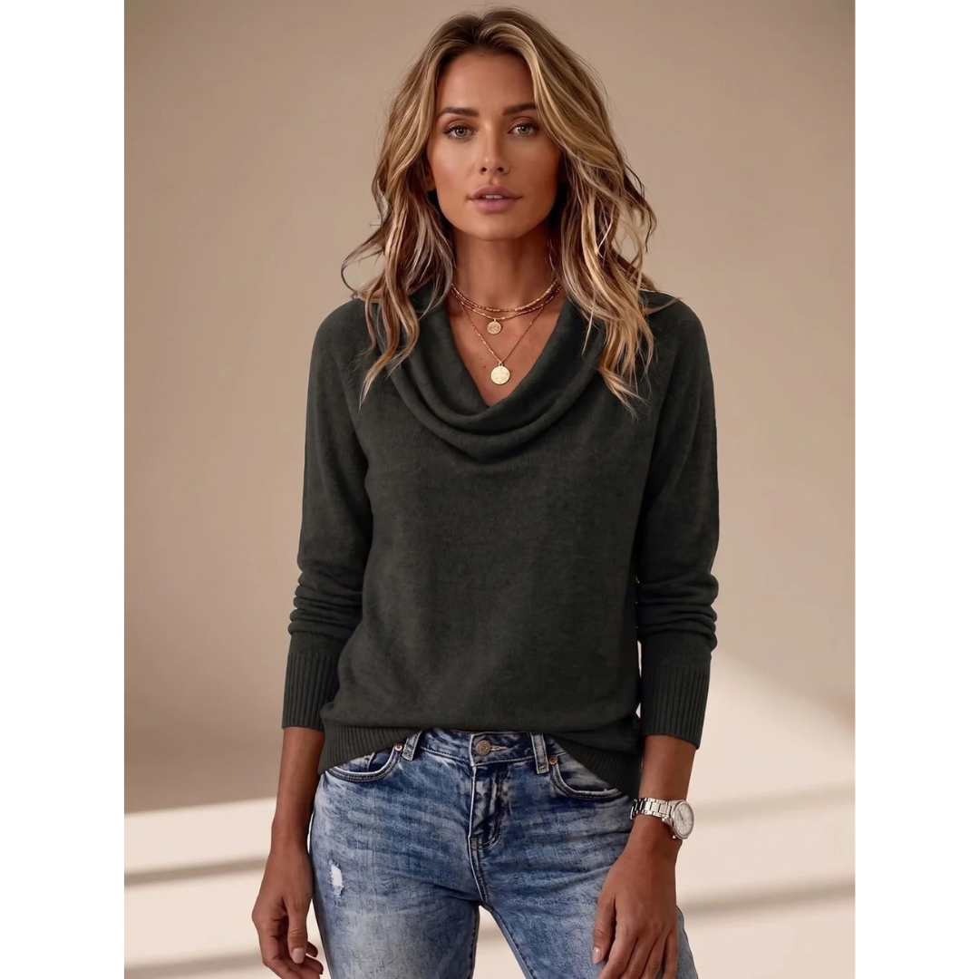 Elisabeth | Damen Pullover mit V Ausschnitt und Langarm