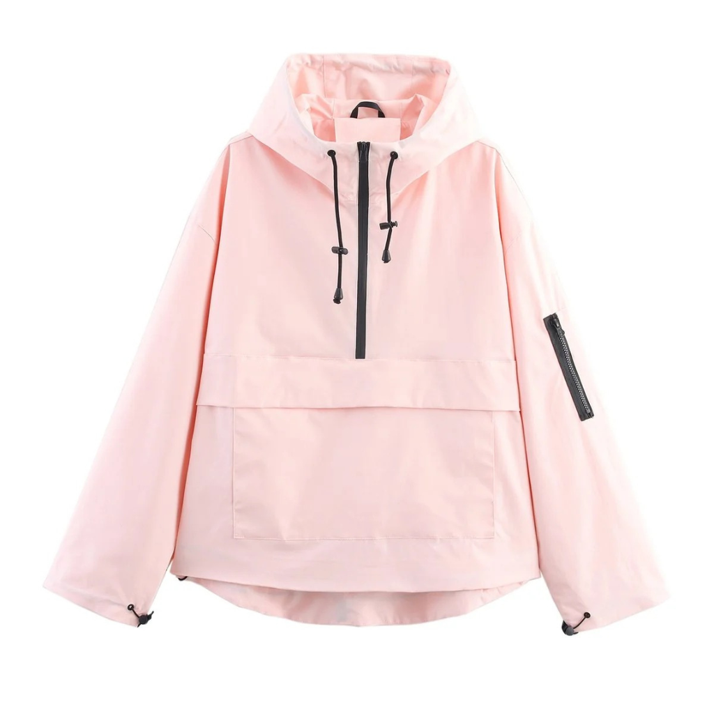 Elisabeth | Damen Wasserdichte Regenjacke mit Kapuze und Tasche