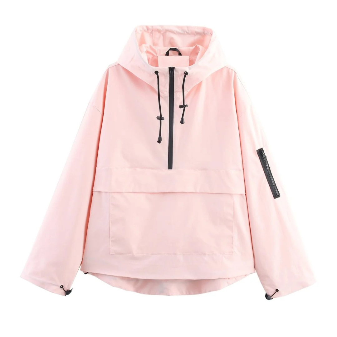Elisabeth | Damen Wasserdichte Regenjacke mit Kapuze und Tasche