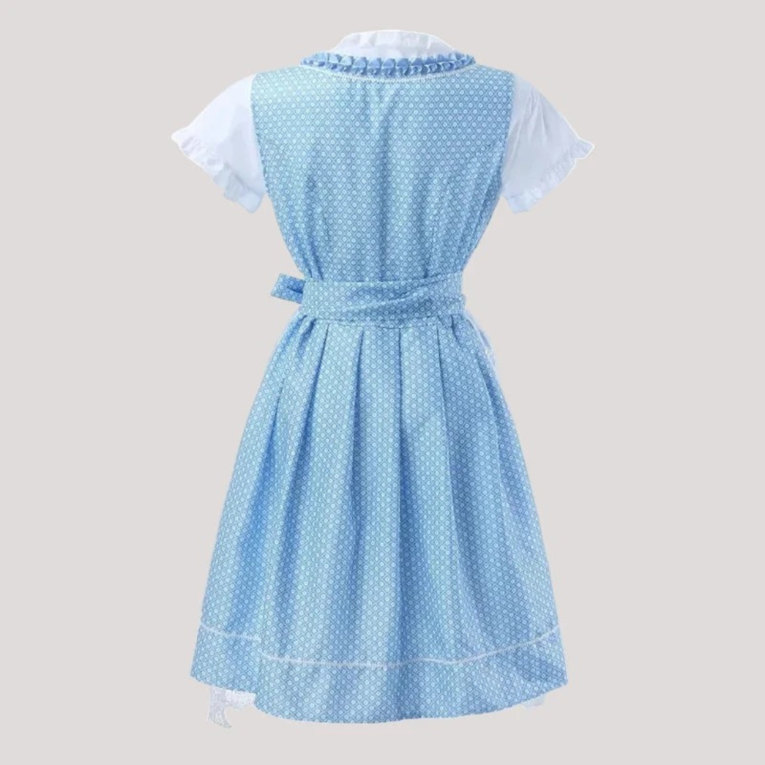 Emilia | Damen Blaues Oktoberfest Dirndl Im Landhausstil