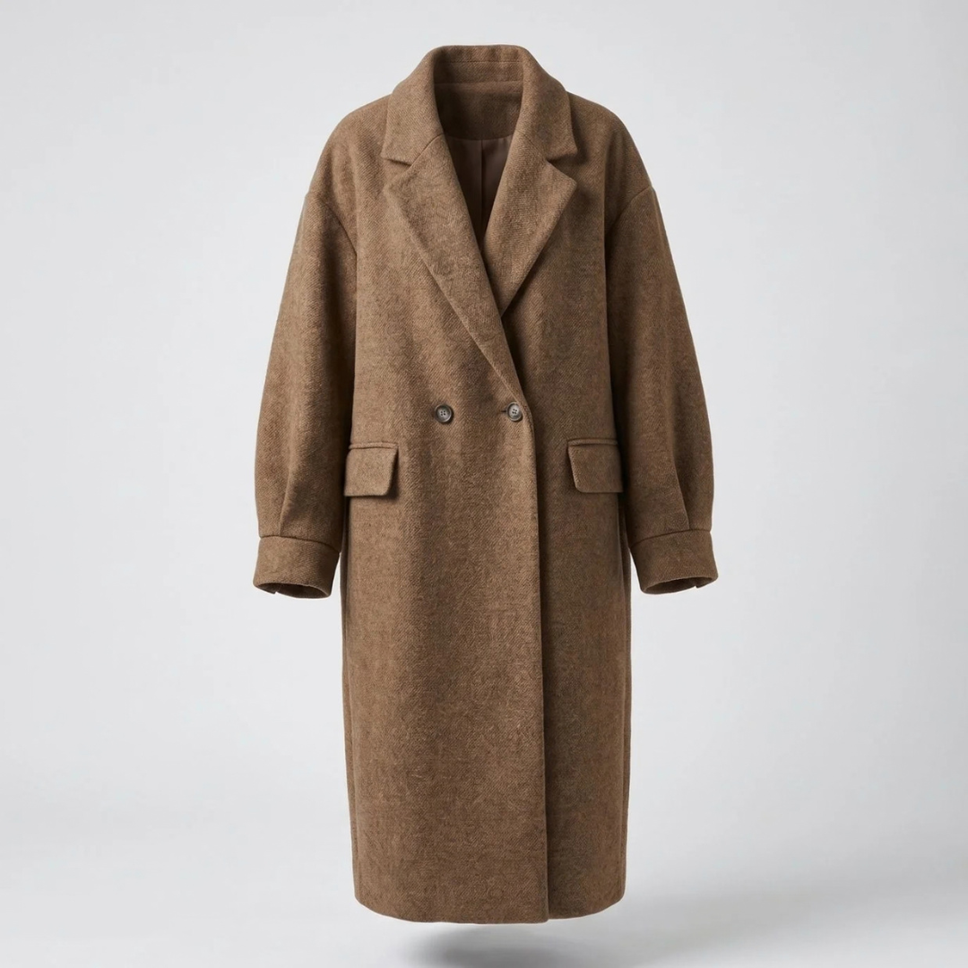 Eveline | Damen Winter jacke mit Trench coat Design und langem Stil