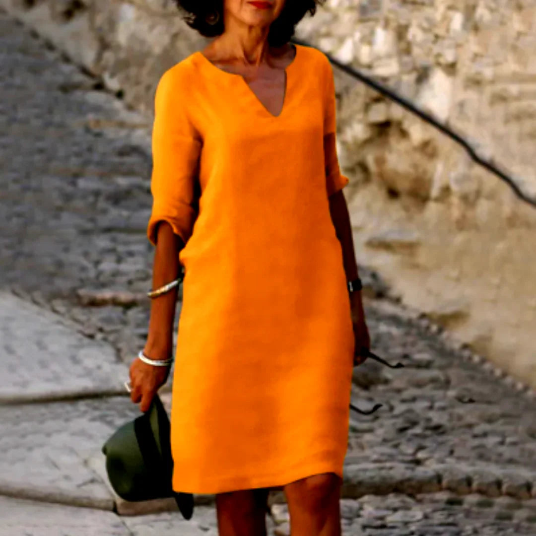 Damen Festliches Sommerkleid mit V-Ausschnitt | Mini Kleid