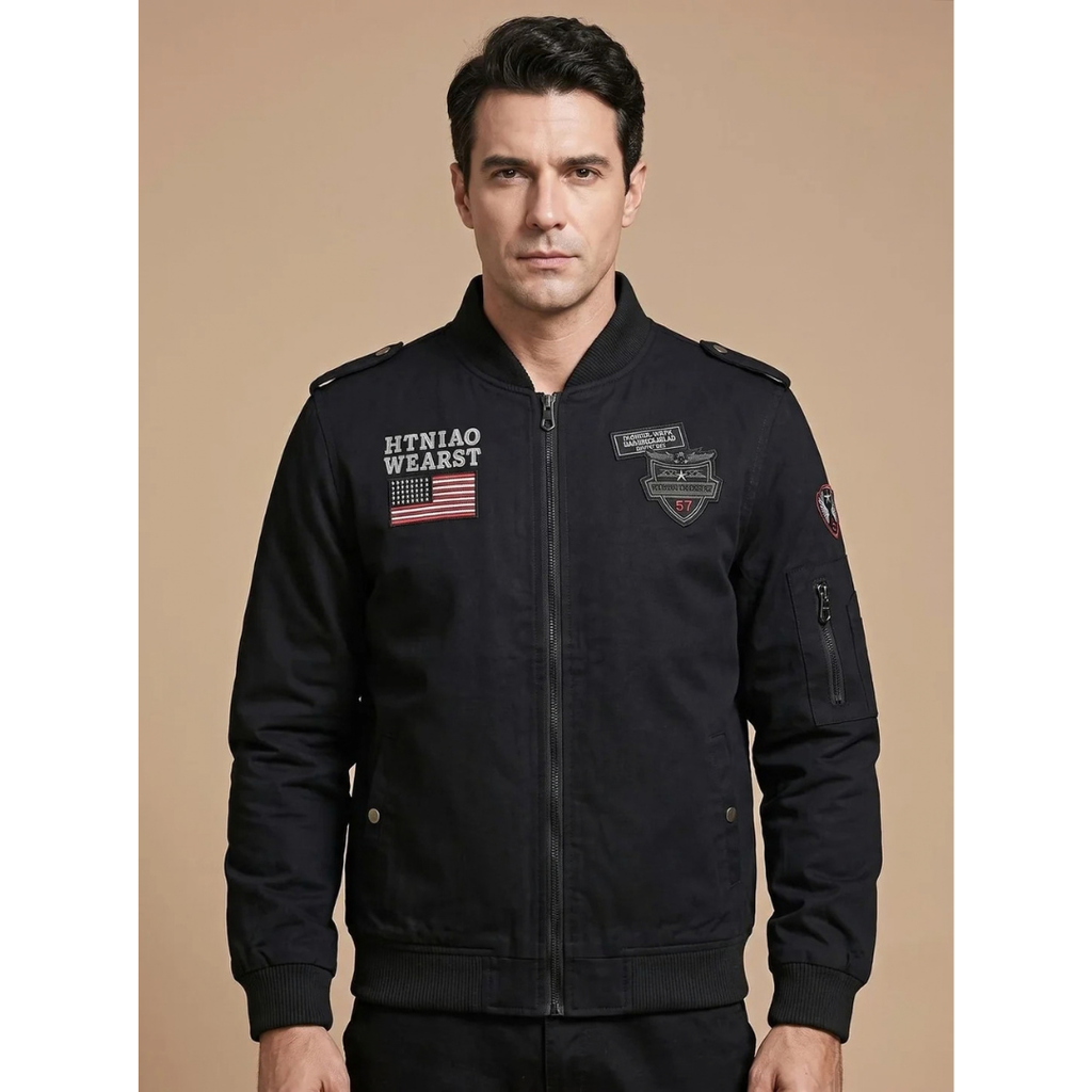 Felix | Herren Bomberjacke mit Reißverschluss und Taschen
