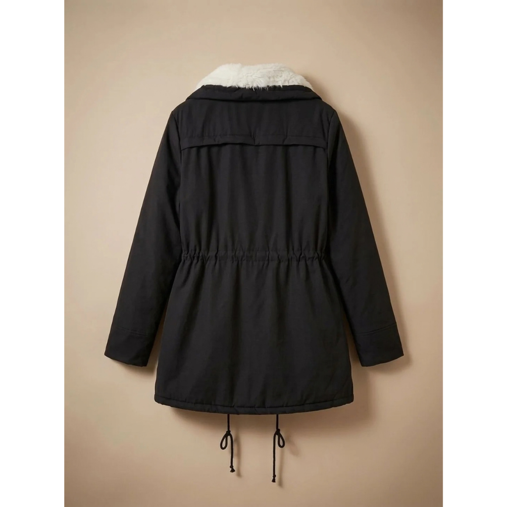 Florentine | Damen Winterjacke mit Kapuze und Fellkragen