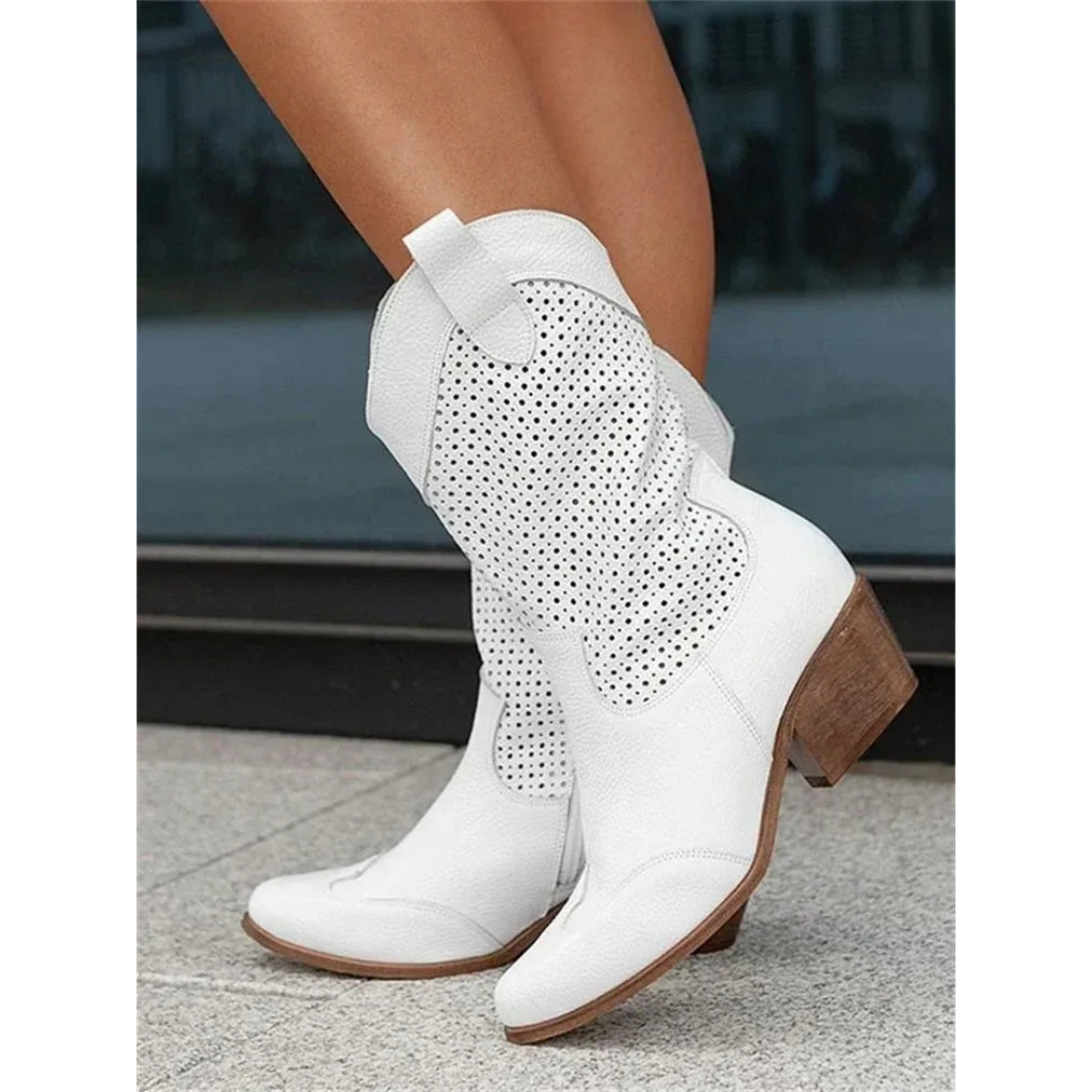 Franziska | Damen Stiefel mit Reißverschluss im Cowboy Stil