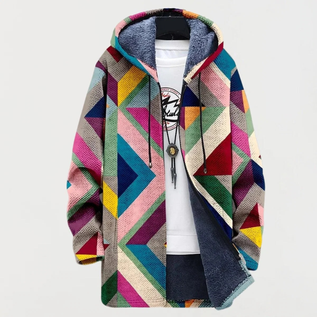 Franziska | Damen Langer Hoodie mit Muster