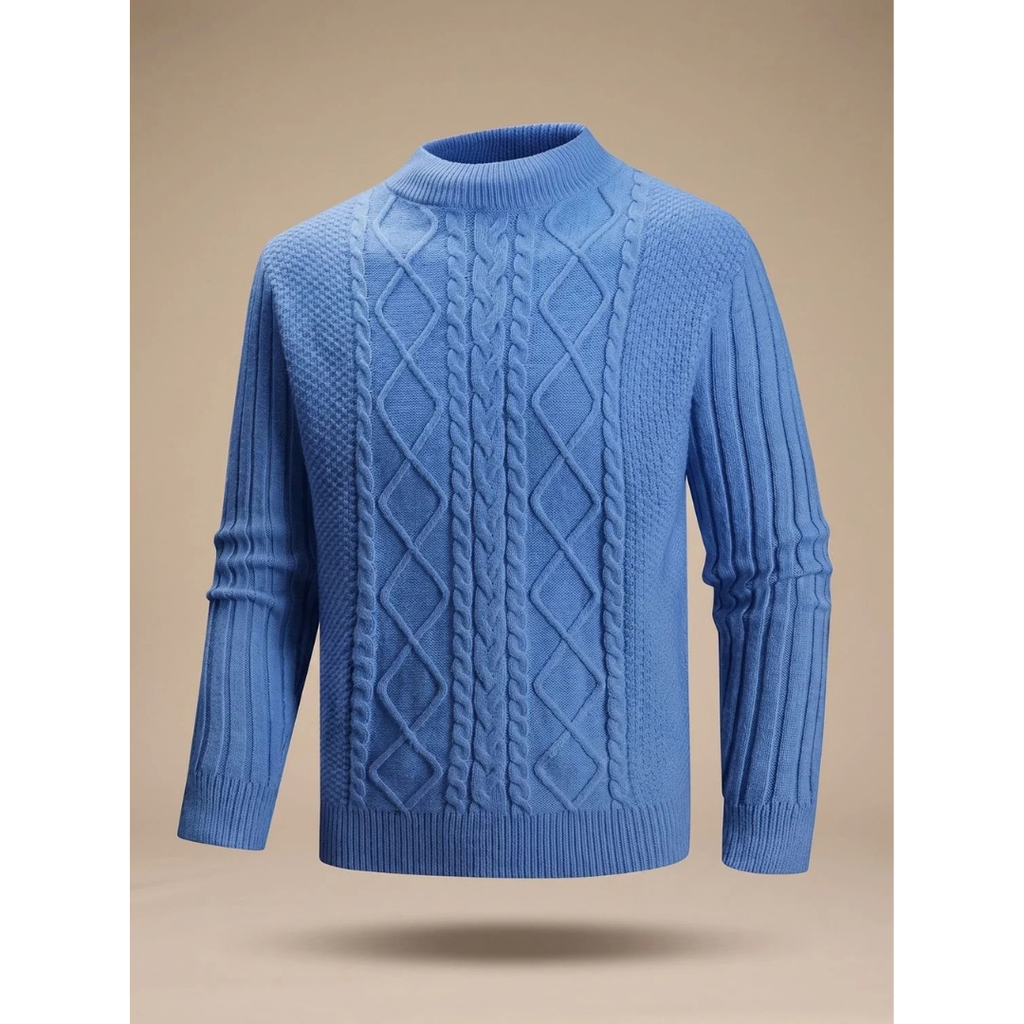 Friedrich | Herren Strickpullover mit Muster Design und Rollkragen