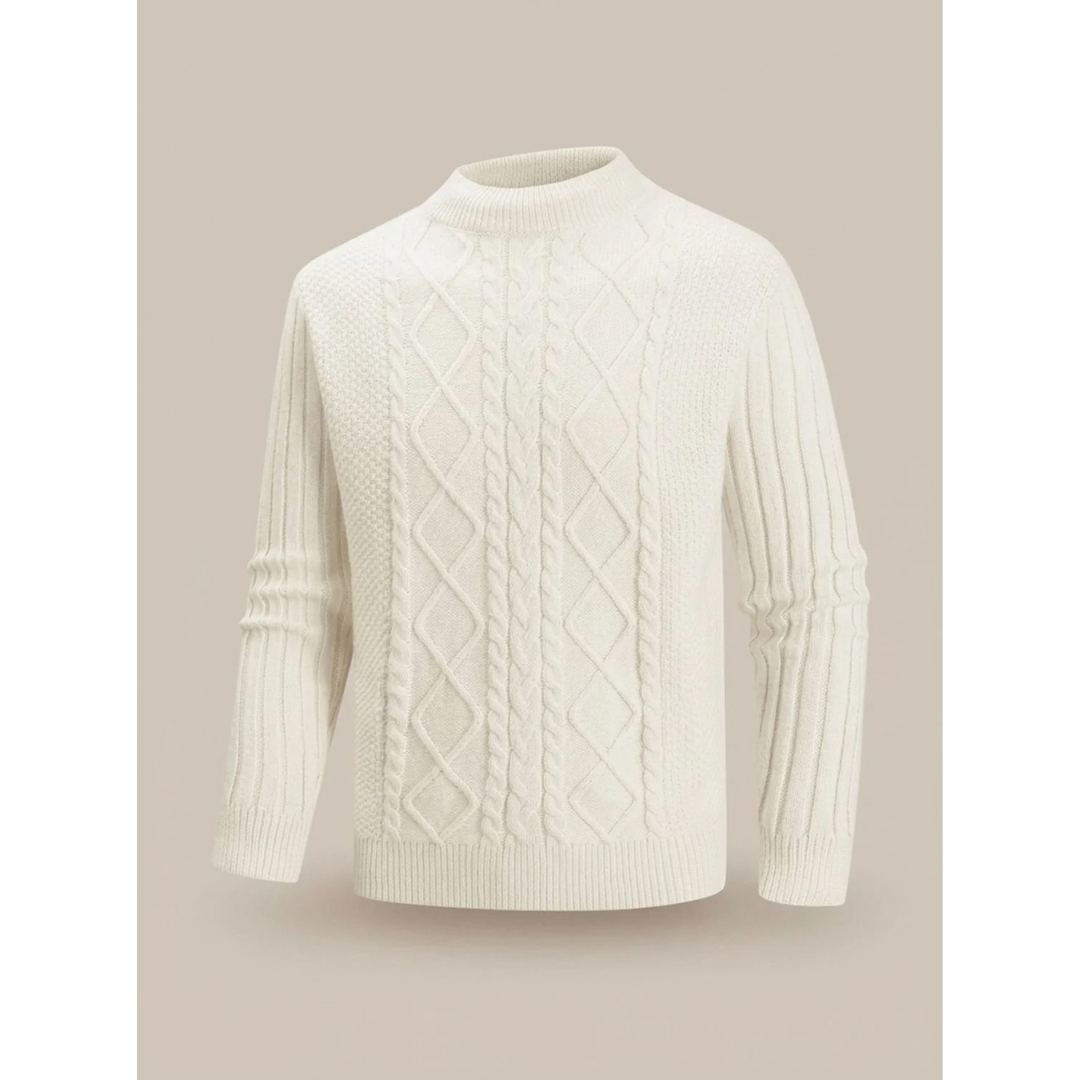 Friedrich | Herren Strickpullover mit Muster Design und Rollkragen