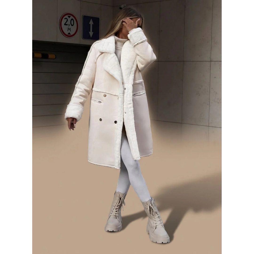Gabriele | Damen Winterjacke mit Kunstfell und langem Design