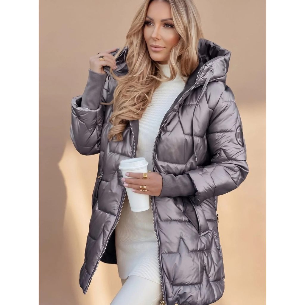 Gesine | Damen Winterjacke mit Kapuze und Taschen
