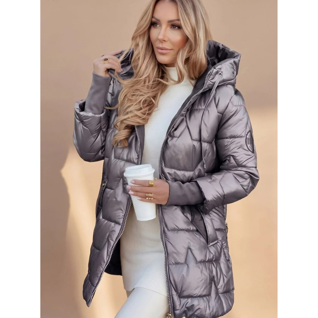 Gesine | Damen Winterjacke mit Kapuze und Taschen