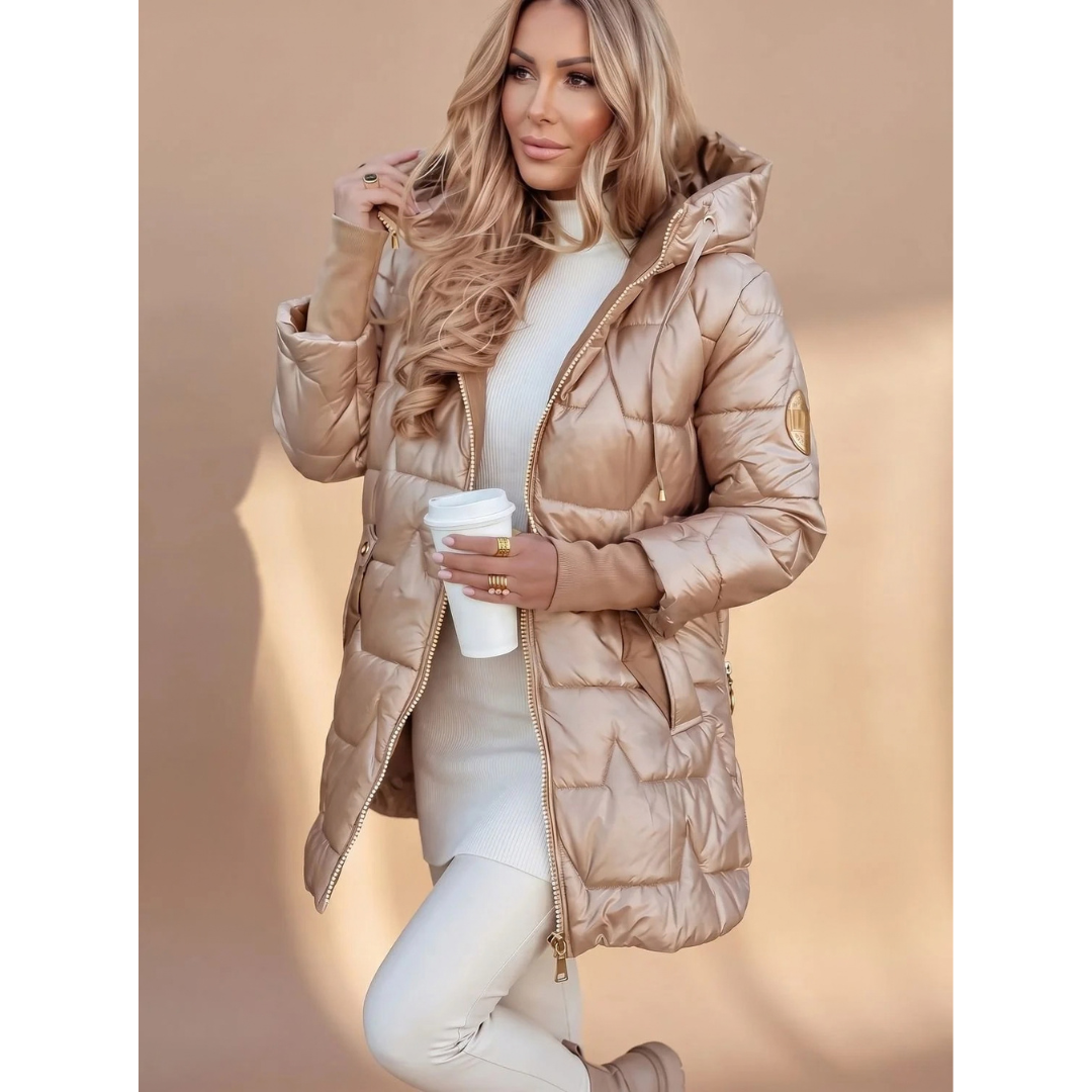 Gesine | Damen Winterjacke mit Kapuze und Taschen