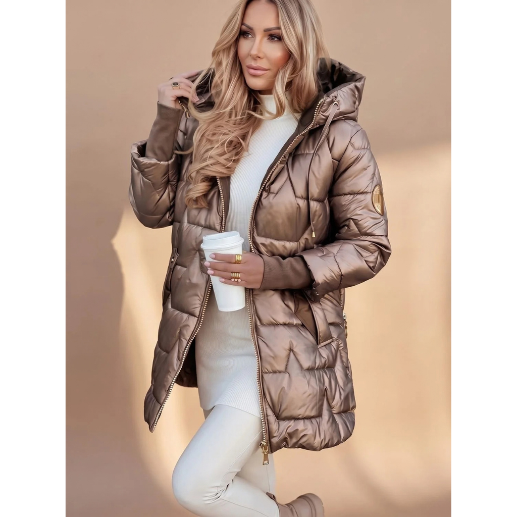Gesine | Damen Winterjacke mit Kapuze und Taschen