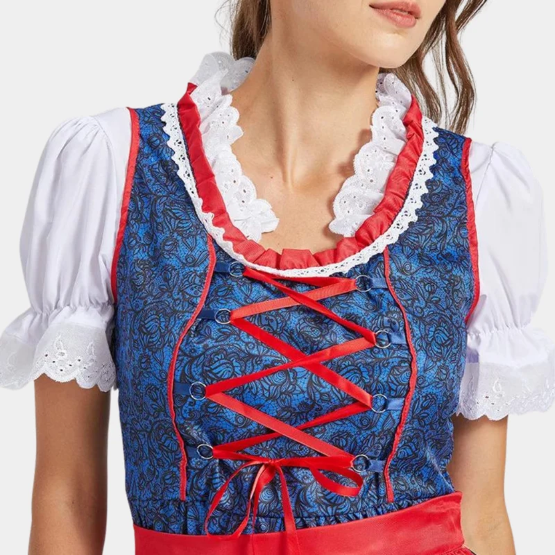 Hannah | Damen Blaues Dirndl Oktoberfest Kleid