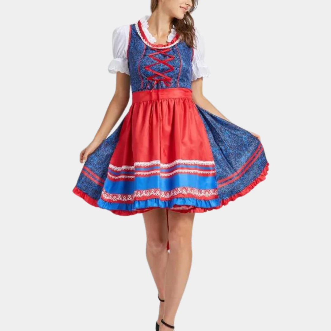 Hannah | Damen Blaues Dirndl Oktoberfest Kleid