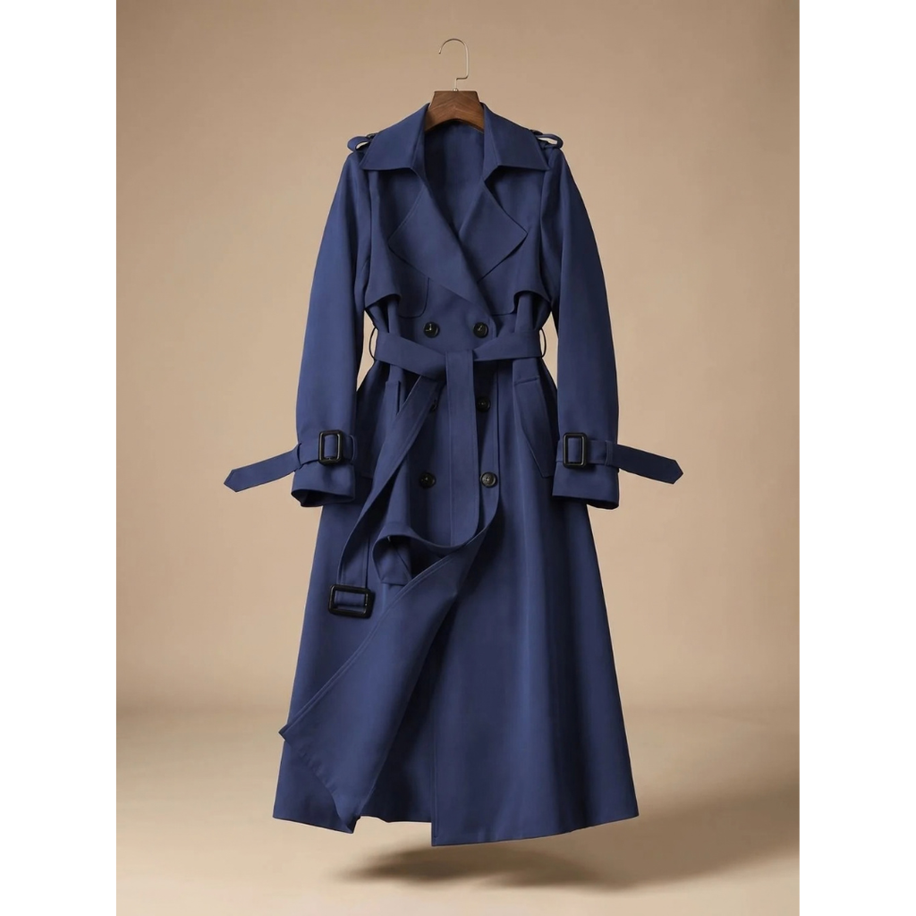 Hannelore | Damen Trench Coat mit Gürtel und weitem Schnitt
