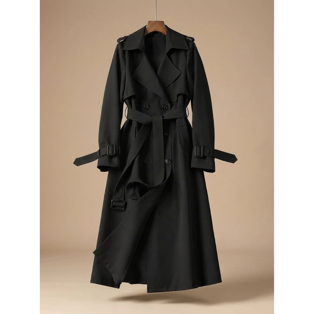 Hannelore | Damen Trench Coat mit Gürtel und weitem Schnitt