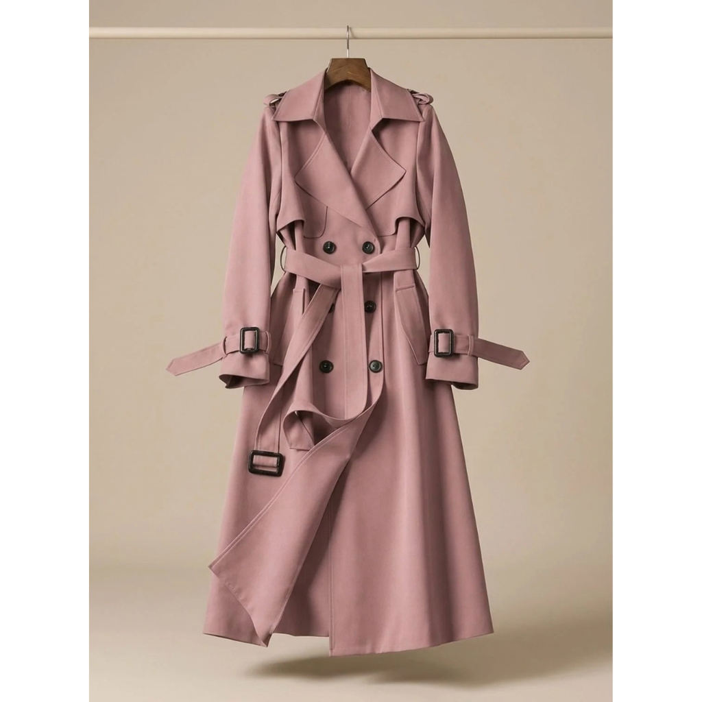 Hannelore | Damen Trench Coat mit Gürtel und weitem Schnitt