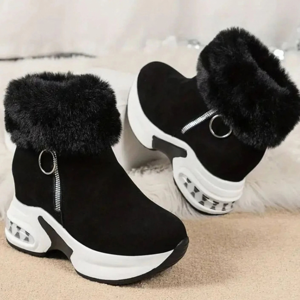 Helena | Damen Stiefel mit Winter Design und Plateau Sohle
