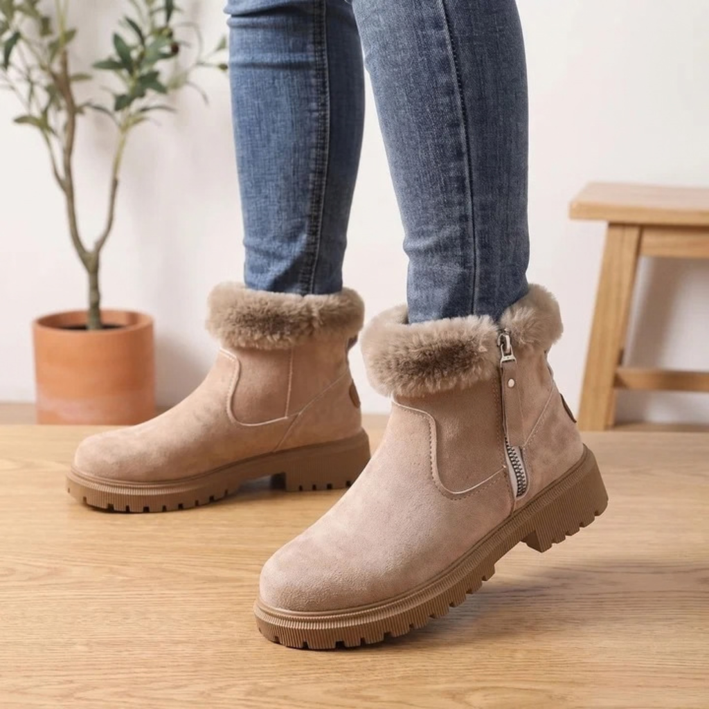 Helene | Damen Orthopädische Stiefeletten mit Reißverschluss und Winter Design
