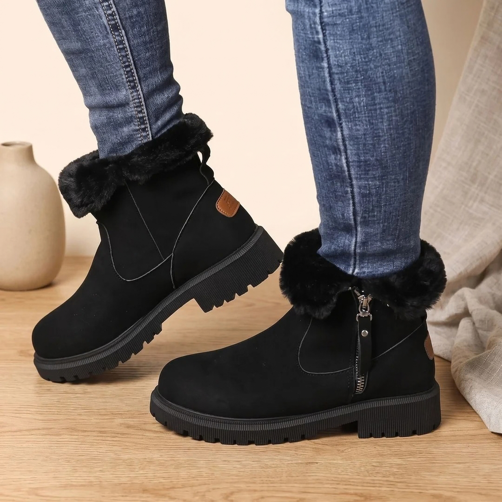 Helene | Damen Orthopädische Stiefeletten mit Reißverschluss und Winter Design