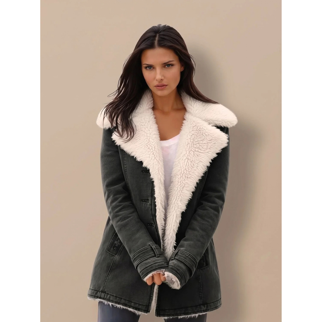 Henriette | Damen Winterjacke mit Kragen und langem Design