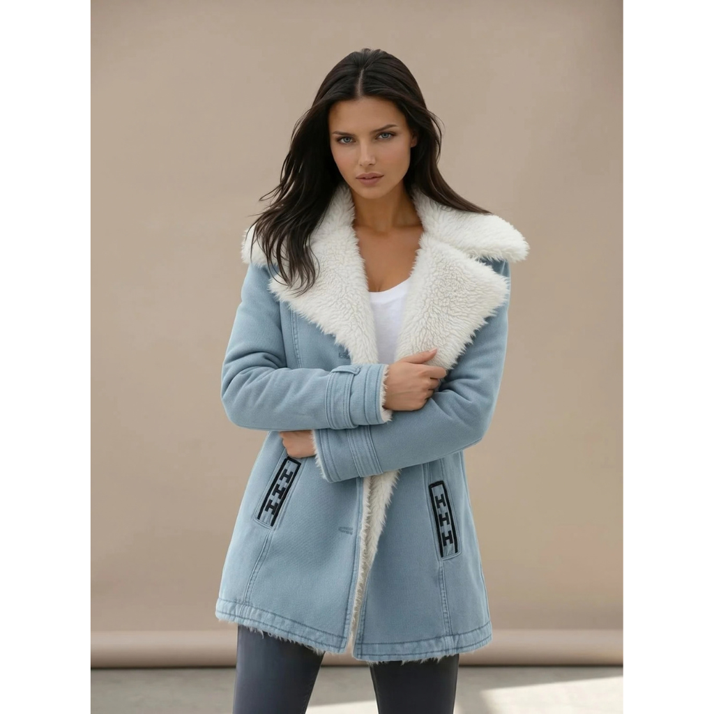 Henriette | Damen Winterjacke mit Kragen und langem Design