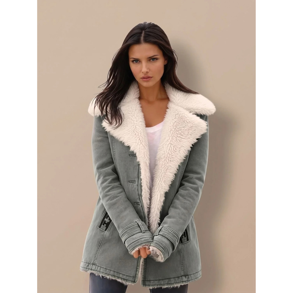 Henriette | Damen Winterjacke mit Kragen und langem Design