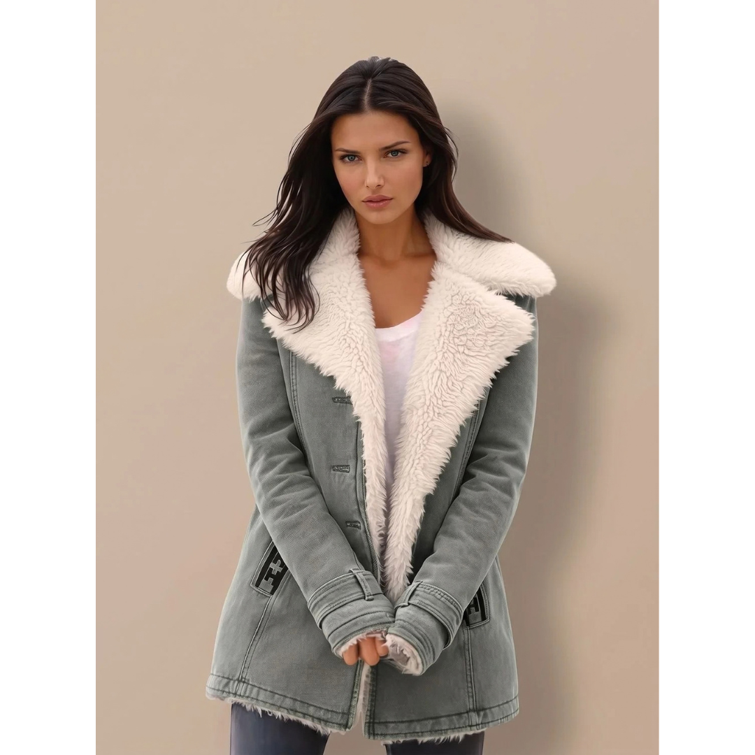 Henriette | Damen Winterjacke mit Kragen und langem Design