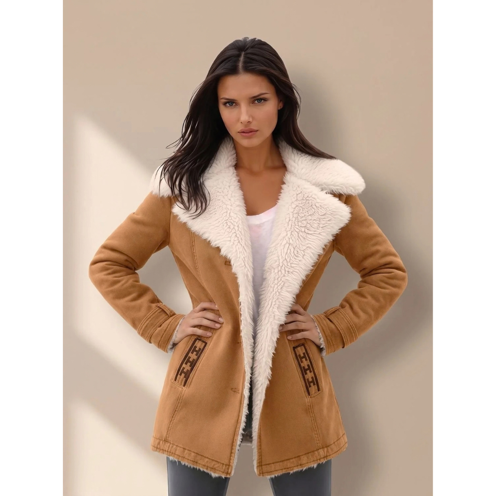 Henriette | Damen Winterjacke mit Kragen und langem Design