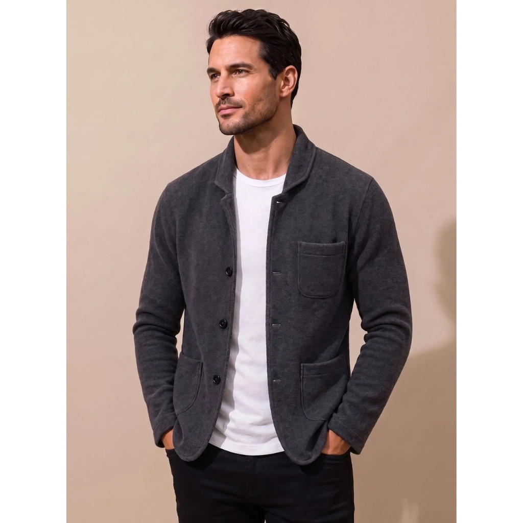 Hugo | Herren Strickjacke mit Knöpfen und Kragen